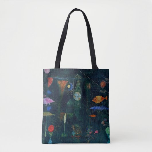 Paul Klee Fish Magic Abstract schilderen Grafisch  Tote Bag (Voorkant)