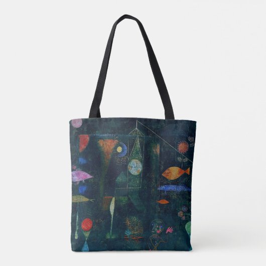Paul Klee Fish Magic Abstract schilderen Grafisch  Tote Bag (Achterkant)
