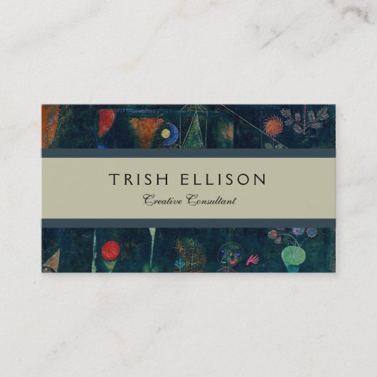 Paul Klee Fish Magic Abstract schilderen Grafisch Visitekaartje (Voorkant)