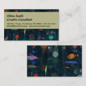 Paul Klee Fish Magic Abstract schilderen Grafisch  Visitekaartje (Voorkant / Achterkant)