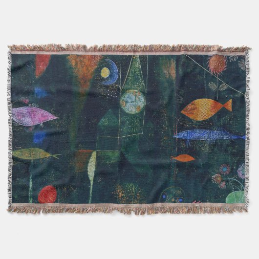 Paul Klee Fish Magic Abstracte Schilderij Grafisch Deken (Voorkant)