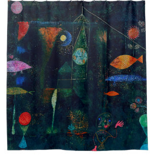 Paul Klee Fish Magic Abstracte Schilderij Grafisch Douchegordijn