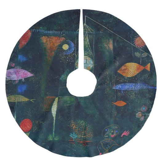 Paul Klee Fish Magic Abstracte Schilderij Grafisch Kerstboom Rok (Voorkant)