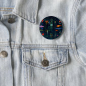 Paul Klee Fish Magic Abstracte Schilderij Grafisch Ronde Button 5,7 Cm (In situ)