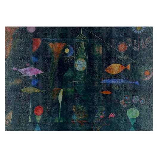 Paul Klee Fish Magic Abstracte Schilderij Grafisch Snijplank (Voorkant)