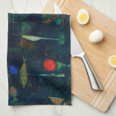 Paul Klee Fish Magic Abstracte Schilderij Grafisch Theedoek (Quarter Fold)