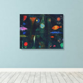 Paul Klee Fish Magic Abstracte Schilderkunst Grafi Canvas Afdruk (Insitu (Houten vloer))