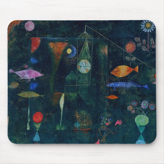 Paul Klee Fish Magic Abstracte Schilderkunst Grafi Muismat (Voorkant)