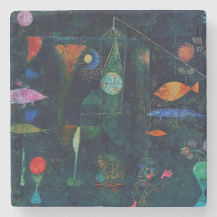 Paul Klee Fish Magic Abstracte Schilderkunst Grafi Stenen Onderzetter