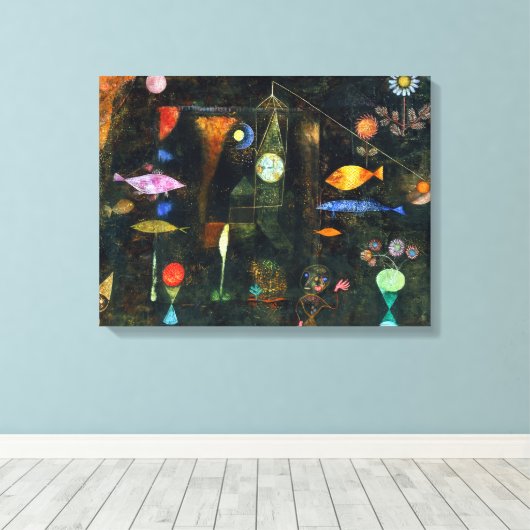 Paul Klee Fish Magic Canvas Afdruk (Insitu (Houten vloer))