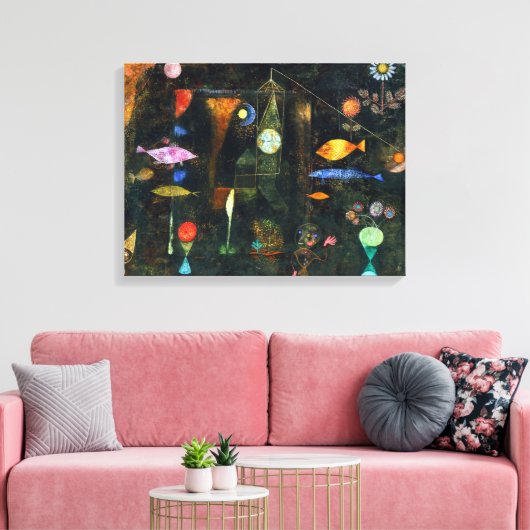 Paul Klee Fish Magic Canvas Afdruk (Insitu (Woonkamer))
