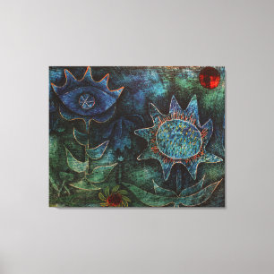 Paul Klee Flowers in de nacht op de kleren Canvas Afdruk