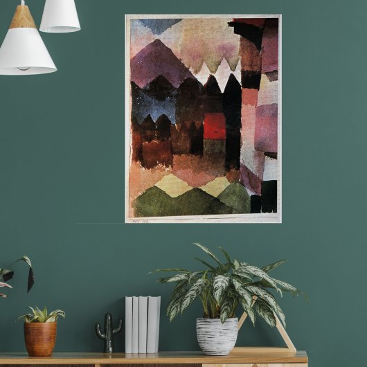Paul Klee - Föhn in de tuin van Marc Poster (Woonkamer 1)