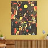 Paul Klee - Full Moon, beroemd schilderij, Canvas Afdruk (Insitu (Woonkamer))