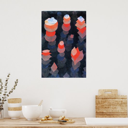 Paul Klee - Groei van de nacht Planten Poster (Keuken)