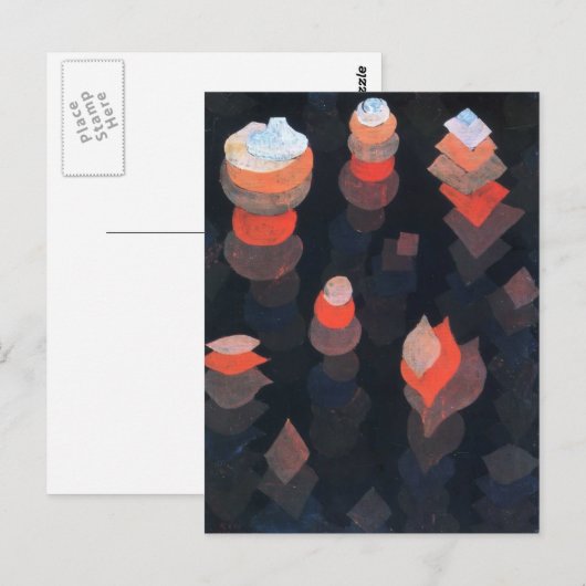 Paul Klee- Groei van de nachtelijke planten Briefkaart (Voorkant / Achterkant)