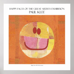 paul klee happy face poster 11 x 11 inch