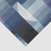 Paul Klee Harbinger van Autumn. Geometrische blauw Tissuepapier (Detail)