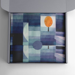 Paul Klee Harbinger van Autumn. Geometrische blauw Tissuepapier