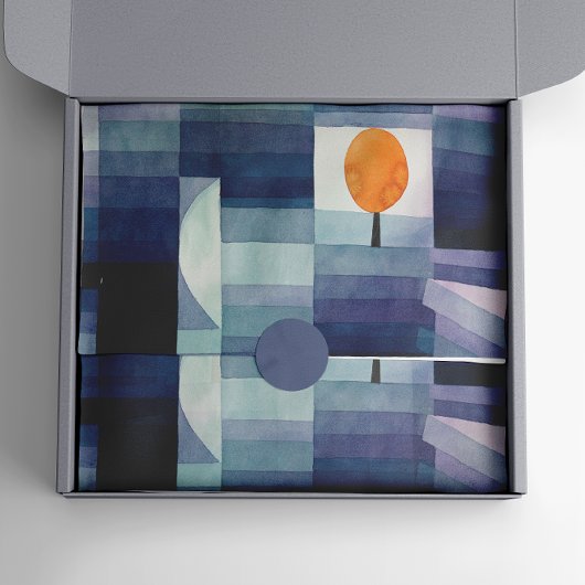 Paul Klee Harbinger van Autumn. Geometrische blauw Tissuepapier