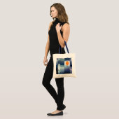 Paul Klee Harbinger van Autumn. Geometrische blauw Tote Bag (Voorkant (model))