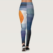 Paul Klee Harbinger van de herfst.  blauwe kunst Leggings (Achterkant)