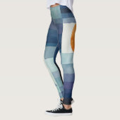 Paul Klee Harbinger van de herfst.  blauwe kunst Leggings (Links)