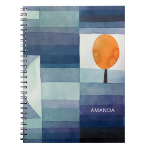 Paul Klee Harbinger van de herfst. blauwe kunst Notitieboek