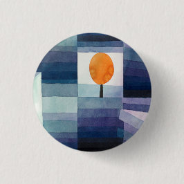 Paul Klee Harbinger van de herfst.  blauwe kunst Ronde Button 3,2 Cm