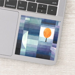 Paul Klee Harbinger van de herfst.  blauwe kunst Sticker