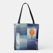 Paul Klee Harbinger van de herfst.  blauwe kunst Tote Bag (Achterkant)