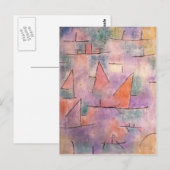 Paul Klee- Harbour met zeilschepen Briefkaart (Voorkant / Achterkant)