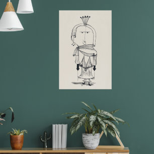 Paul Klee Heks met een Kam - Abstracte Fijne Kunst Poster