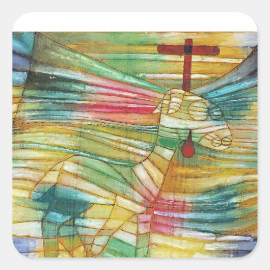 Paul Klee, Het Lam, Vierkante Sticker (Voorkant)