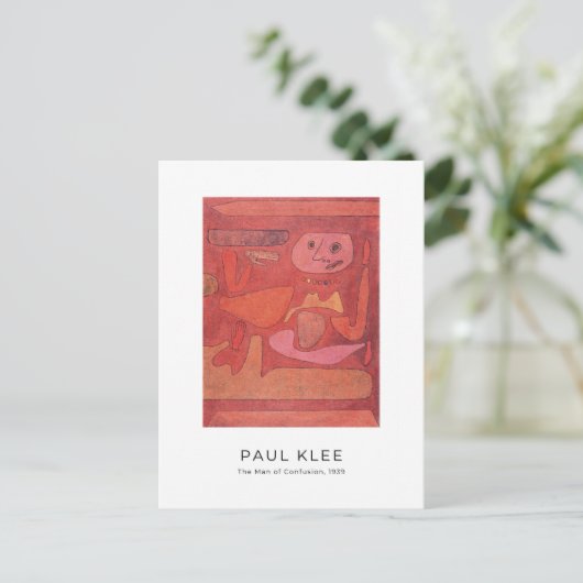 Paul Klee, het Man van Verwardheid - Abstracte Kun Briefkaart (Staand voorkant)
