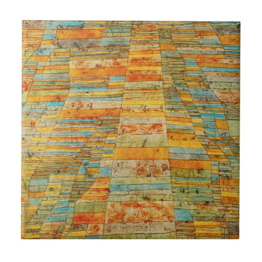 Paul Klee Highways en Byways Tile Tegeltje (Voorkant)