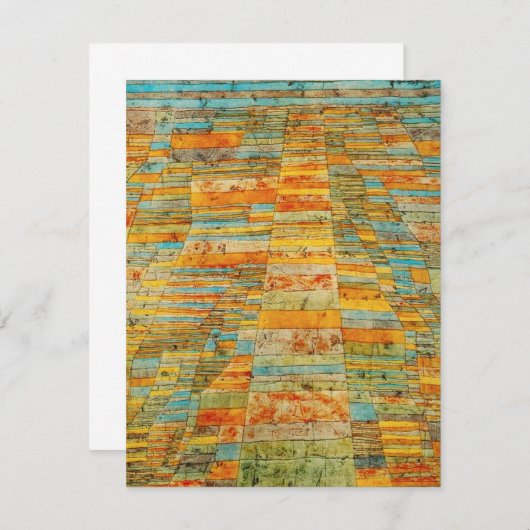 Paul Klee Highways en Byways-uitnodigingen Kaart (Voorkant / Achterkant)