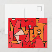 Paul Klee - Hitte, populair kunstwerk, Briefkaart (Voorkant / Achterkant)