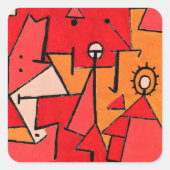 Paul Klee - Hitte, Vierkante Sticker (Voorkant)