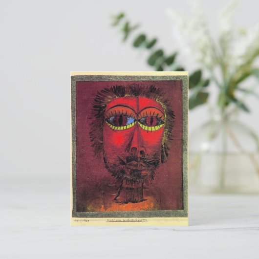 Paul Klee, hoofd van Bandit Briefkaart (Staand voorkant)