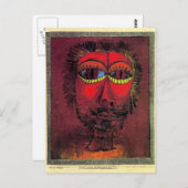 Paul Klee, hoofd van Bandit Briefkaart (Voorkant / Achterkant)