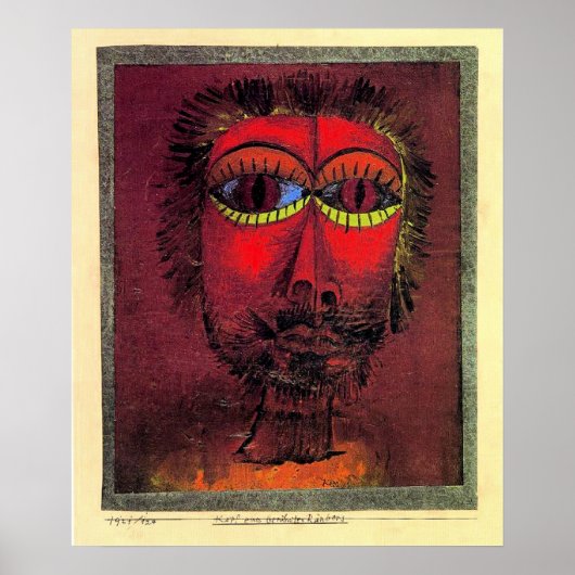 Paul Klee - Hoofd van Bandit Poster (Voorkant)