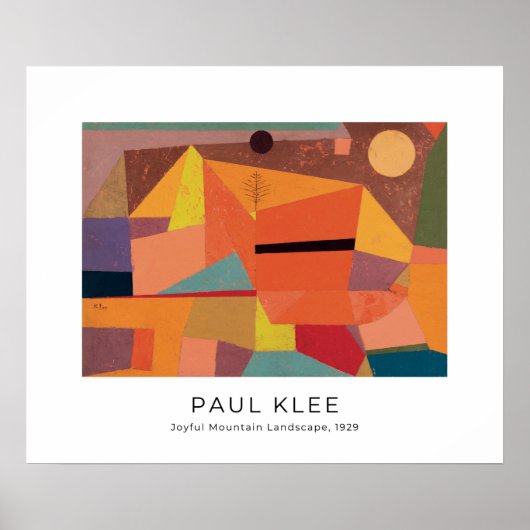 Paul Klee, Joyful Mountain Landscape - Fine Art Poster (Voorkant)