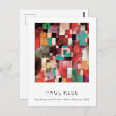 Paul Klee, kleurrijke moderne Abstracte kunst Briefkaart (Voorkant / Achterkant)