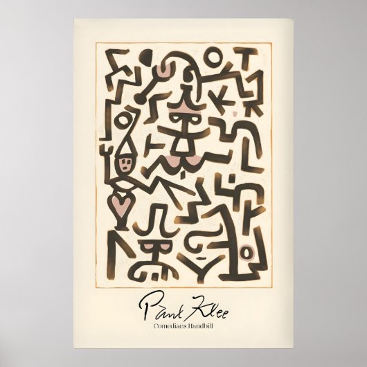 Paul Klee Komieken Handbill Abstracte Figuren Poster (Voorkant)