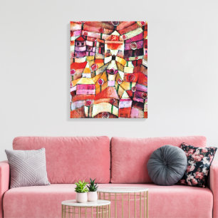 Paul Klee kunst: Rosentuin, beroemde Klee-schilder Canvas Afdruk