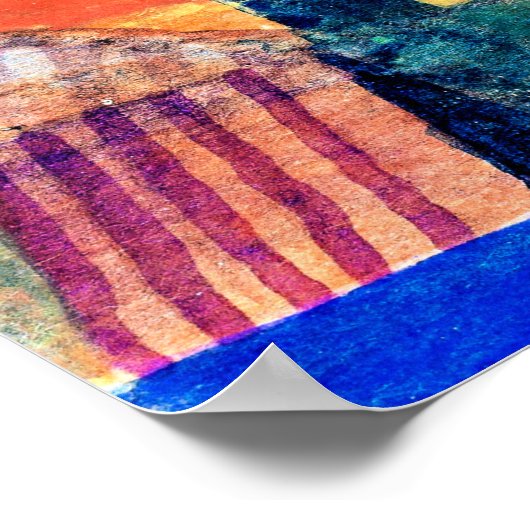 Paul Klee kunst, Stad met de Drie Koepels Poster (Hoek)