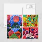 Paul Klee kunstcollage en citaat Briefkaart (Voorkant / Achterkant)