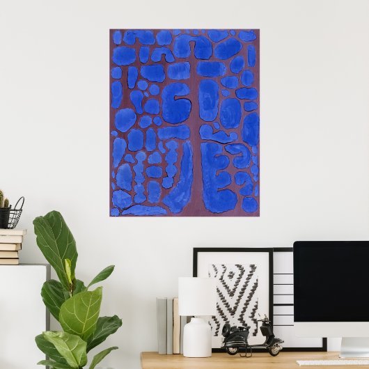 Paul Klee, Laat in de avond uitkijkend... Poster (Thuiskantoor)