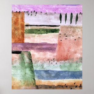 Paul Klee, Landschap met Populieren, Poster